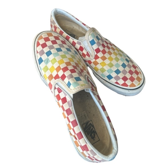 Vans Other - Rainbow Slip On Checkerboard Vans Shoe